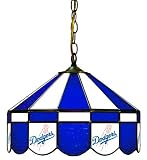 Imperial Los Angeles Dodgers Licensed 16-Inch Diameter Stained Glass Pub Light