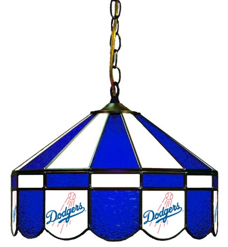 Imperial Los Angeles Dodgers Licensed 16-Inch Diameter Stained Glass Pub Light