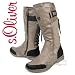 s.OLIVER Damen Winter Stiefel, gefüttert, variable Weite, graphite khaki