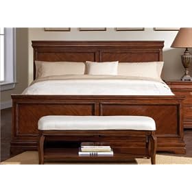 Broyhill Nouvelle Panel Bed in Warm Cherry