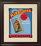 Minnesota Golden Gophers vs Michigan Wolverines Vintage Program Art (Framed) - 1938