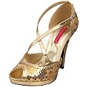 Bordello by Pleaser Women's Siren-07SQ Sandal,Gold Sequins,12 M US