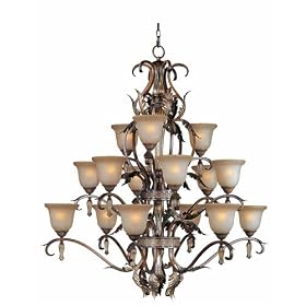 Maxim Lighting 30538MCBN Cambridge 15 Light Large Foyer Chandelier in Brighton with Mocha... by Maxim Lighting