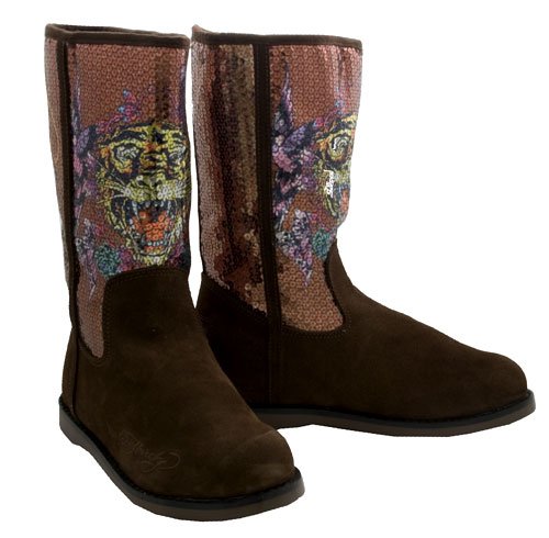 Ed Hardy Iceland Brn Sequin Boot