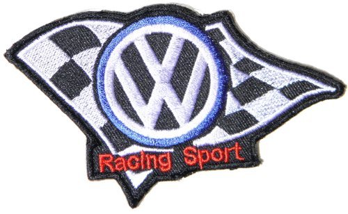 VW VOLKSWAGEN Checkered Flag Racing Car Motorcycles Jacket Shirt T-Shirt Patch Sew Iron on Logo Embroidered Badge Sign Emblem Costume