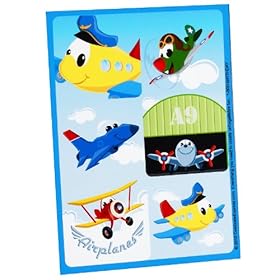  Airplane Adventure Sticker Sheets (4) Party Supplies