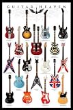 (24x36) Guitar Heaven Chart of Famous Guitars Music Poster Print