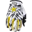 Rockstar Energy Drink Officially Licensed AR Men's Off-Road/Dirt Bike Motorcycle Gloves w/ Free B&F Heart Sticker Bundle - White