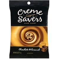 Creme Savers Hard Candy Chocolate and Caramel Creme, 6-Ounce Bags (Pack of 12)