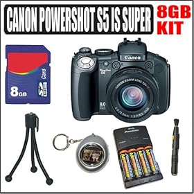 Canon Powershot A590 8MP 3X Zoom 3 Inch LCD Silver Digital Camera and AA and AAA 2700mA... by Canon