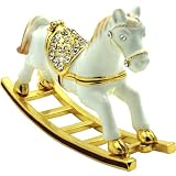 Objet D'Art Release #430 Angelique The Rocking Horse Toy Horse Handmade Jeweled Metal & Enamel Trinket Box