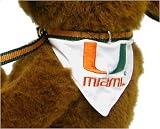 White U Miami Dog Collar Bandana - Large