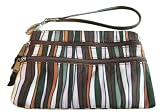 3-Zip Clutch Pouch - gret for Cosmetics, Ipod, Camera