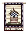 Americana Birdhouse Silk Reflections Regular Size Flag