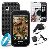 Smoke TPU Checker Anti Slip Sillicone Skin Case for Samsung Galaxy Fascinat ....