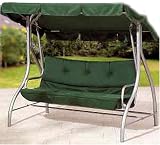 QUEENSGARDEN Gartenschaukel Swing silber/terracotta Metall