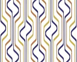 Esprit 1398-25 Tapete, Retromuster, wei&szlig; gelb orange blau, Design World Culture