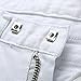 Krralinlin Men White Straight Distressed Ripped Denim Casual Pants Skinny Jeans