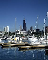 Chicago Marina - Enticing 16"x20" Photographic Print by Carol M. Highsmith