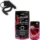 iNcido Brand Nokia X2-01 Combo Purple Love Protective Case Faceplate Cover  ....