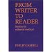 From Writer To Reader, Studies In Editorial Method: Studies in Editorial Method