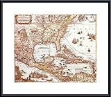 Map of South Eastern America, Framed Art Print by Willem Janzoon Blaeu