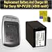 Replacement 5HR (4500 mAH) Battery And Charger Kit For Sony NP-FV100 DCR-SX44 DCR-SX63 DCR-SX83 DCR-SR68 DCR-SR88 SONY HDR-CX110 HDR-CX150 HDR-CX300 HDR-CX350 HDR-CX500V HDR-CX550V HDR-XR150v XR350V XR550V Camcorders + More