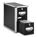 CD Cabinet Vertical with Black Pull Handles