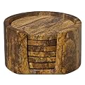 Marble Coaster Set of 6 - Dark Travertine