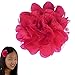 Peony Flower Hair Clip - Girl Wispy Clippy - Best NO Slip Barrette For Fine Hair(GD3-Hot Pink)