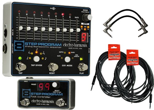 Electro Harmonix 8 Step Program Analog Expression/CV Sequencer with Power Supply, Foot Controller, and 4 Cables On Sale