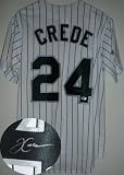 Joe Crede Autographed/Hand Signed Authentic Chicago White Sox Jersey