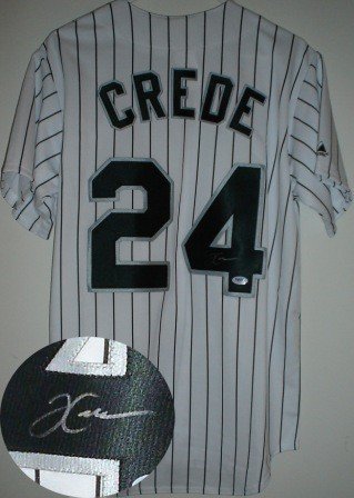 Joe Crede Autographed/Hand Signed Authentic Chicago White Sox Jersey