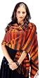 Multi Vibrant Fantastic Stripe Super Soft Viscose Pashmina Coffee Brown Shawl Stole Wrap (76"x21")