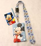 Mickey Mouse Lanyard Key Chain Holder with Bonus Matching Notepad and Pencil