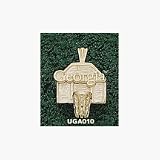 Georgia Bulldogs Georgia Basketball Backboard Pendant - 14KT Gold Jewelry