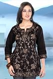 Super Flower Design Hand Machine Emb Work Ladies Designer Tops Kurta Kurti Blouses Dresses Tunics
