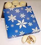 Scott's Cakes 1 lb. White Chocolate Macadamia Nut Pattie in a Snowflake Box