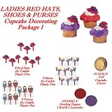 Red Hats Cakes - Do-It-Yourself Decorating Package 1 - 53 Total Pieces