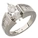 Platinum Marquise Cut Semi-Mount Diamond Engagement Ring (Center stone is not included)