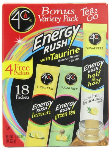 4C Totally Light 2 Go Energy Rush Bonus Variety Pack, 3.4-Ounce (Pack of 3)