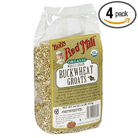 Bob's Red Mill Organic Whole Grain Buckwheat Groats Raw, 16-Ounce Packages (Pack of 4)