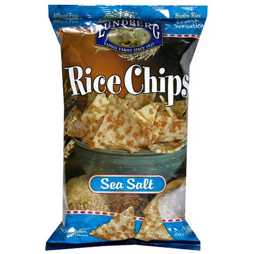 Lundberg Original Sea Salt Rice Chips, 6-Ounce Units  (Pack of 12)