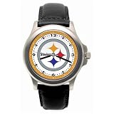 LogoArt Pittsburgh Steelers Rookie Leather Watch