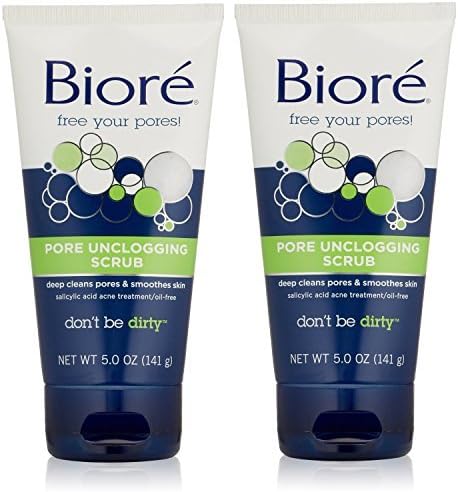 Biore Pore Unclogging Facial Scrub, 5 oz, 2 pk by Bior