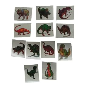 Dinosaur Tattoos Assorted 72 pc by prettypartyplace