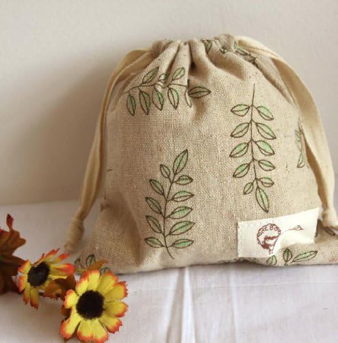 HouseGen 25 Pack Drawstring Muslin Bags Wedding Gift bags - 5.5x6.3 Inches