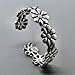 Yalasa Female Vogue Retro 2PC Antique Toe Ring Foot Beach Silver Metal Adjustable Jewelry