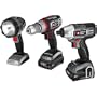 PORTER-CABLE PCL318IDC-2 18-Volt Lithium-Ion Cordless 3-Piece Combo Kit