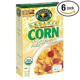 Nature's Path Organic Corn Flakes, Fruit Juice Sweetened Cereal, 10.6-Ounce Boxes (Pack of 6)